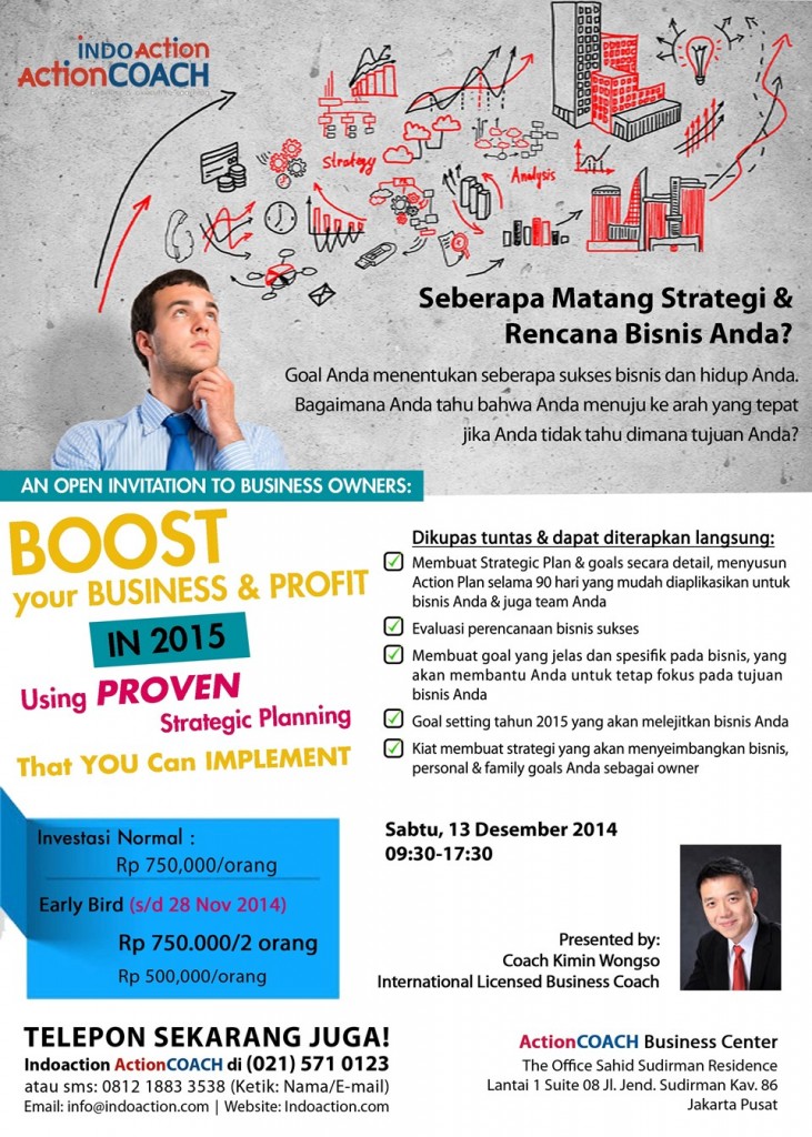 Business Gathering Boost Your Profit in 2015 Using Proven Strategic Planning That You Can Implement - Coach Wongso Dec 2014 - Indoaction ActionCOACH